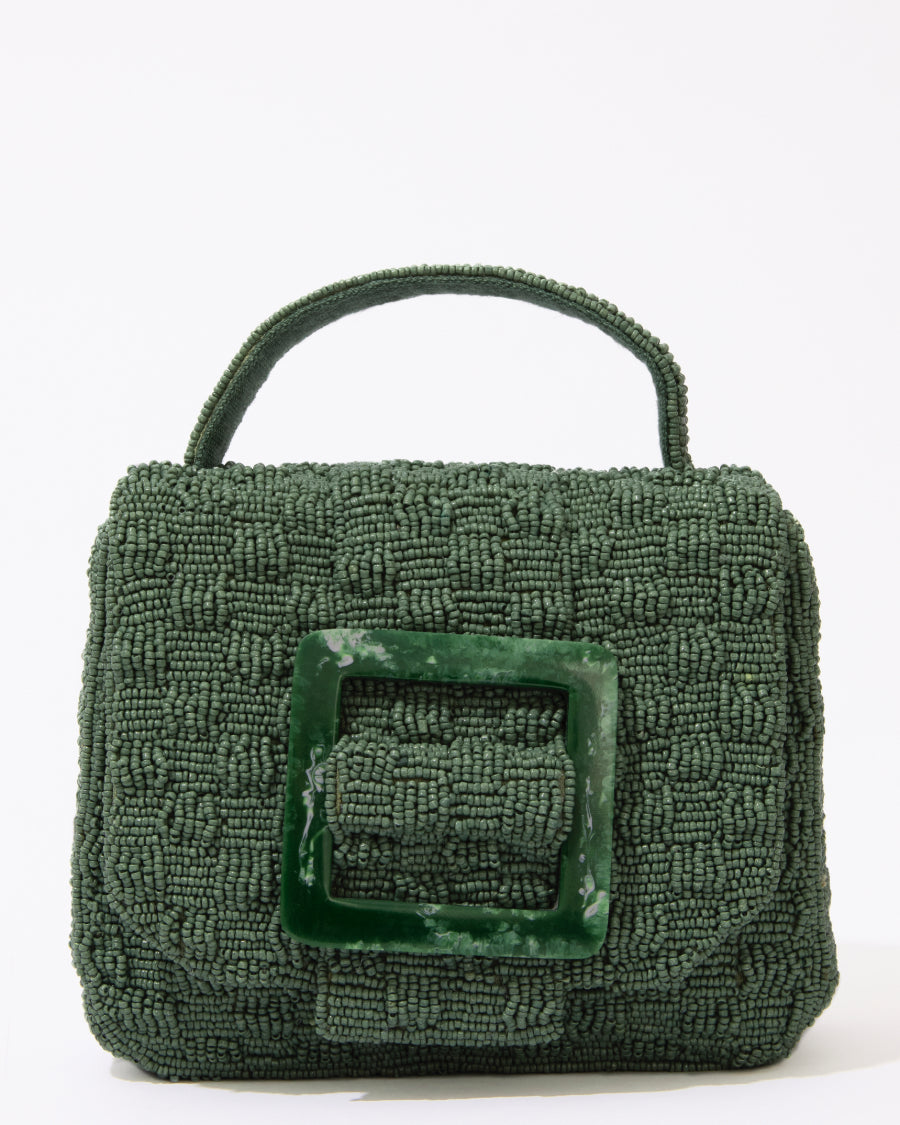 UNCOVERED LAYERS BEADED BAG