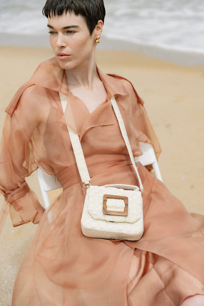 UNCOVERED LAYERS BEADED BAG