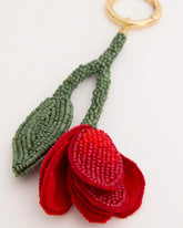 Hand-dyed glass beaded keychain by The Hold label, a sculptural bag accessory designed in Melbourne.