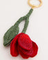 Hand-dyed glass beaded keychain by The Hold label, a sculptural bag accessory designed in Melbourne.